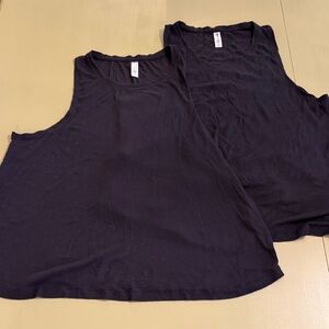 Athleta Black Muscle Tee for Women Set of 2